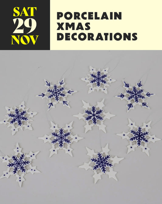 Porcelain Xmas decorations