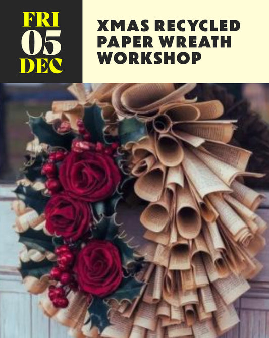 Recycled Paper Christmas Wreath