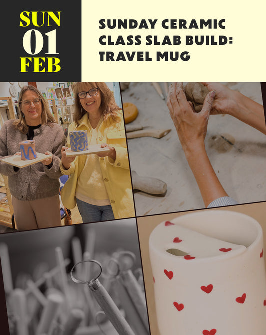 Sunday ceramic class: slab build a travel mug